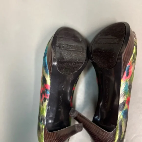 Bandolino Pumps BD7Jamara Abstract Floral Print PeepToe Multi-Color Size 6.5 - Picture 7 of 10